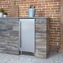 15" Built-In Outdoor Gourmet Ice Maker with Drain Pump and Right Hinge in Stainless Steel 