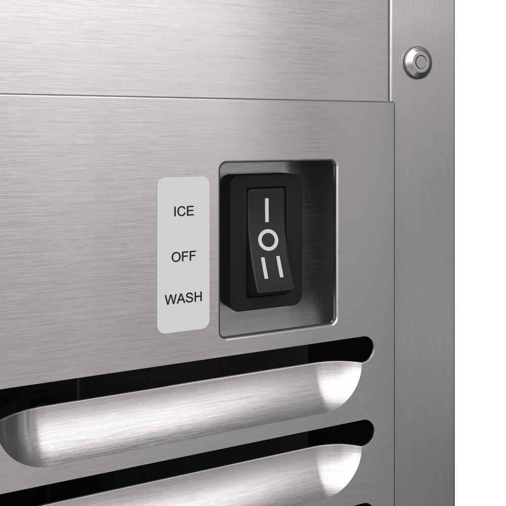 15" Built-In Outdoor Gourmet Ice Maker with Drain Pump and Right Hinge in Stainless Steel 