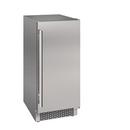 15" Built-In Outdoor Gourmet Ice Maker with Drain Pump and Right Hinge in Stainless Steel 
