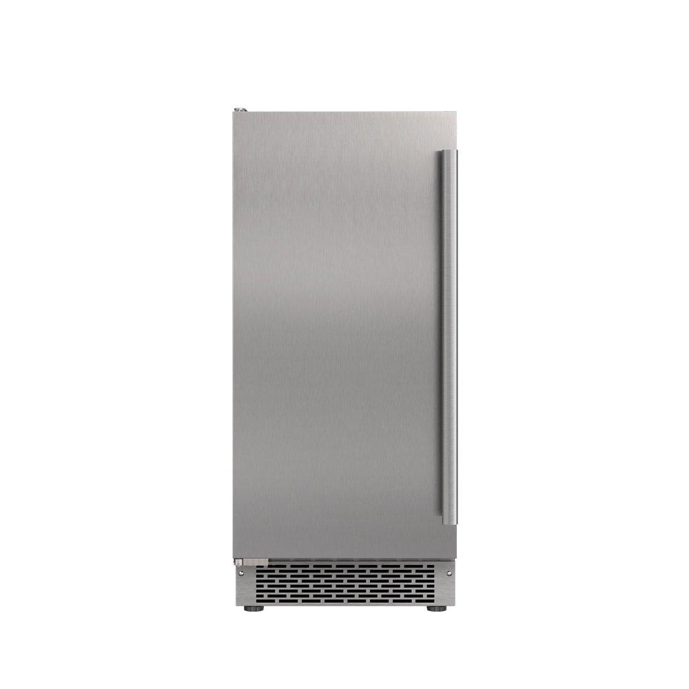 15" Built-In Indoor Gourmet Ice Maker with Gravity Pump and Left Hinge in Stainless Steel 