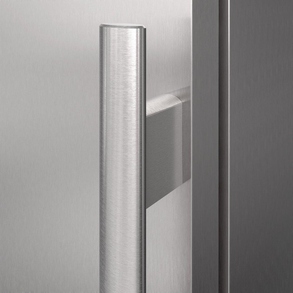 15" Built-In Outdoor Gourmet Ice Maker with Drain Pump and Left Hinge in Stainless Steel 