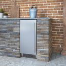 15" Built-In Outdoor Gourmet Ice Maker with Drain Pump and Left Hinge in Stainless Steel 