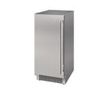 15" Built-In Outdoor Gourmet Ice Maker with Drain Pump and Left Hinge in Stainless Steel 
