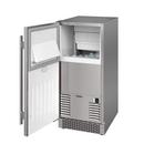 15" Built-In Outdoor Gourmet Ice Maker with Drain Pump and Left Hinge in Stainless Steel 