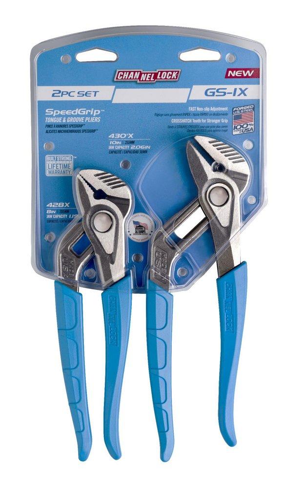Channellock Polished Steel Tongue & Groove Pliers Set 