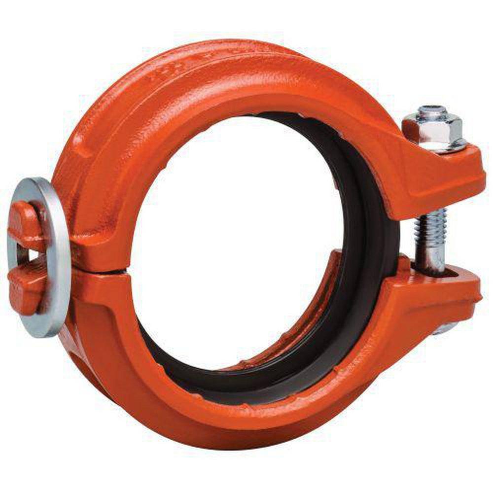 Victaulic Orange 2-19/20 in. Grooved Orange Enamel Ductile Iron Coupling 