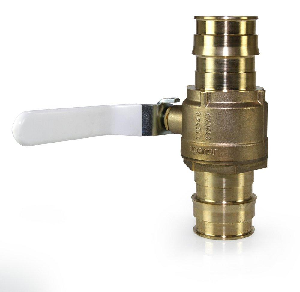 Uponor Brass Pex Brass Commercial Full Port Ball Valve 