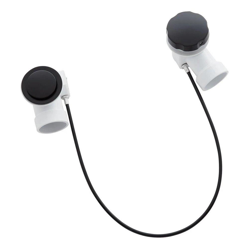 Signature Hardware Matte Black 22 in. Cable Drain 