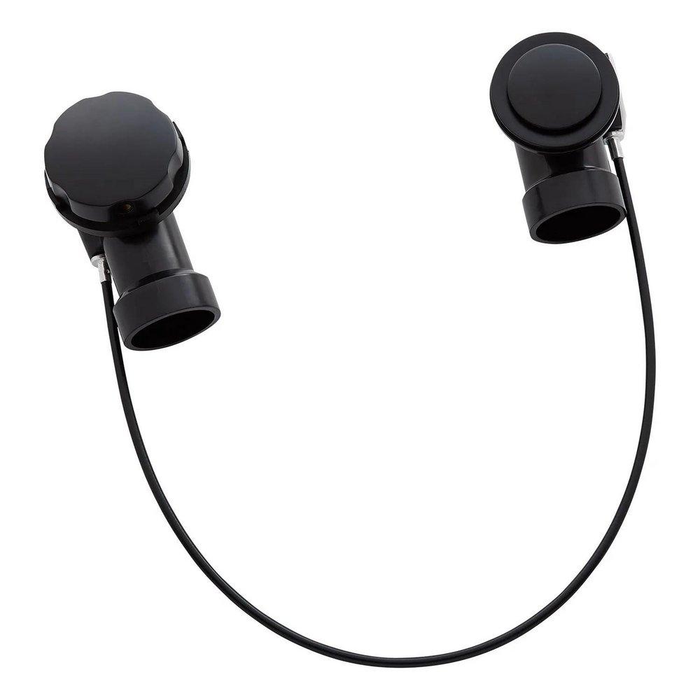 Signature Hardware Matte Black 22 in. Cable Drain 