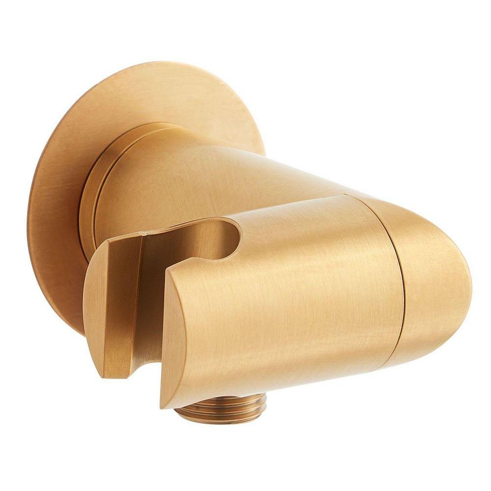 Signature Hardware Brushed Gold Hand Shower Wall Supply Elbow 
