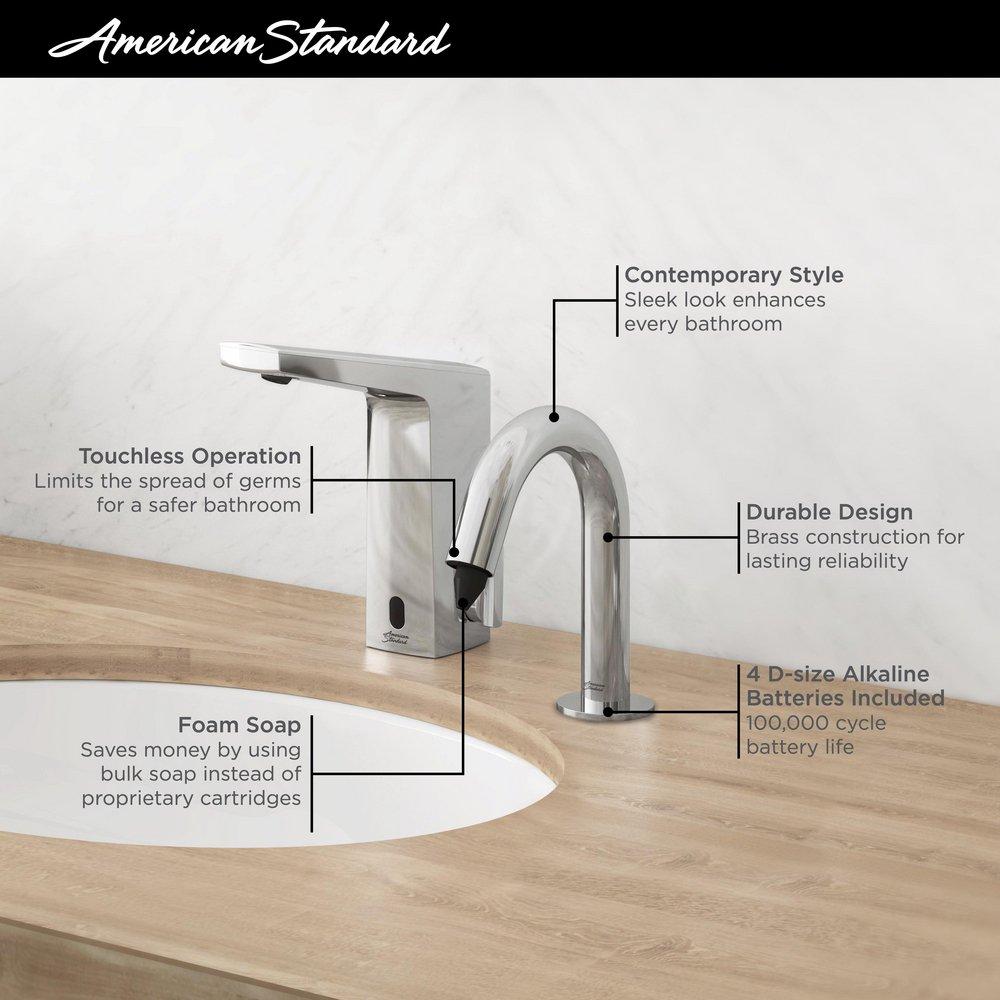 American Standard Polished Chrome 1.8 L Deck Mount Brass Soap Dispenser 