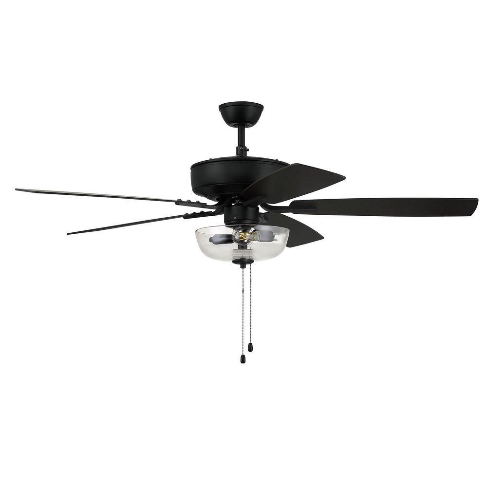 Craftmade Flat Black 52 in. 5-Blade Indoor Ceiling Fan 