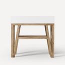 28-1/8 in. Vanity Stool in Light Burnt Oak