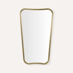 40 x 11/16 x 24 in. Flat Edge Framed Mirror in Aged Brass
