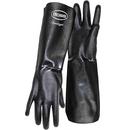 Size L Cotton and Rubber Reusable Gloves in Black
