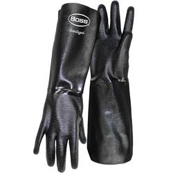 Size L Cotton and Rubber Reusable Gloves in Black