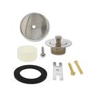 Brushed Nickel One-Hole Lift and Turn Tub Drain Trim Kit, Includes Two-Hole Conversion Bar 