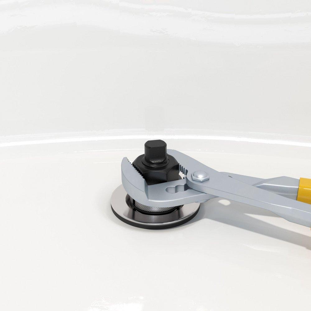 Chrome Plated One-Hole Friction Lift Tub Drain Trim Kit, Includes Two-Hole Conversion Bar 