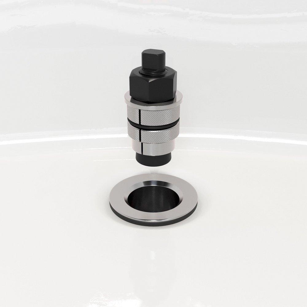 Chrome Plated One-Hole Friction Lift Tub Drain Trim Kit, Includes Two-Hole Conversion Bar 