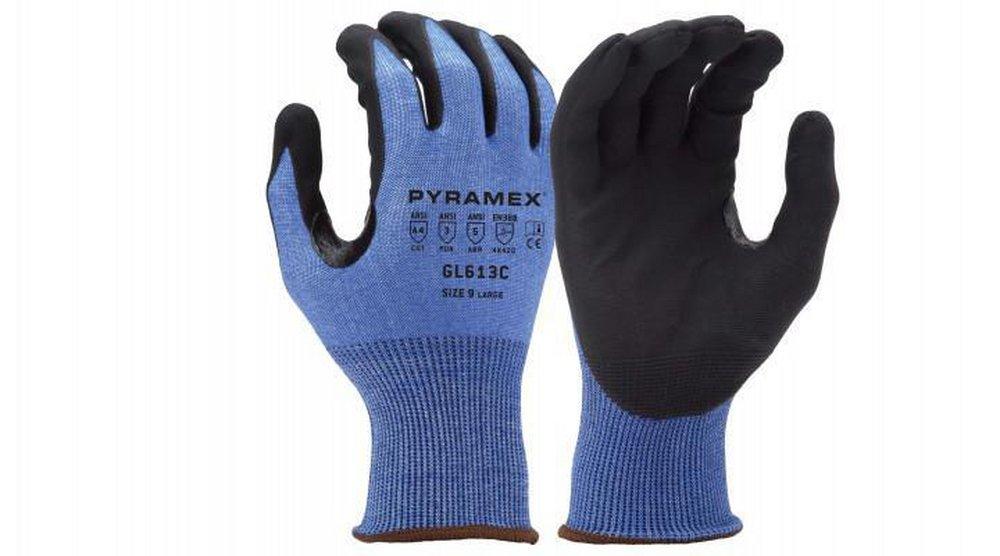 Pyramex Safety Products Red Cut Resistant and Dipped Micro-foam Nitrile Elastic, Latex and Plastic Gloves 