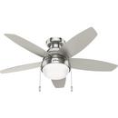 44 in. 5-Blade Indoor Ceiling Fan in Brushed Nickel