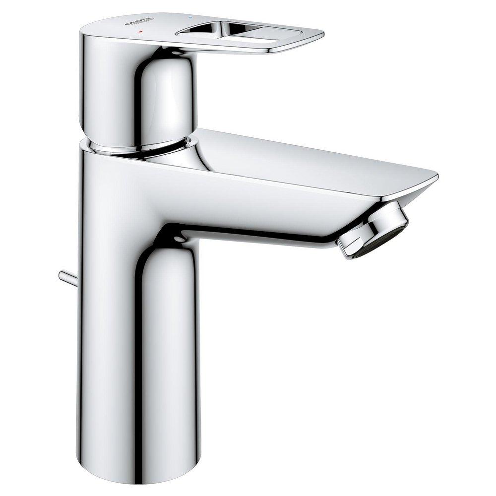 GROHE StarLight&reg; Chrome Single Handle Monoblock Bathroom Sink Faucet 