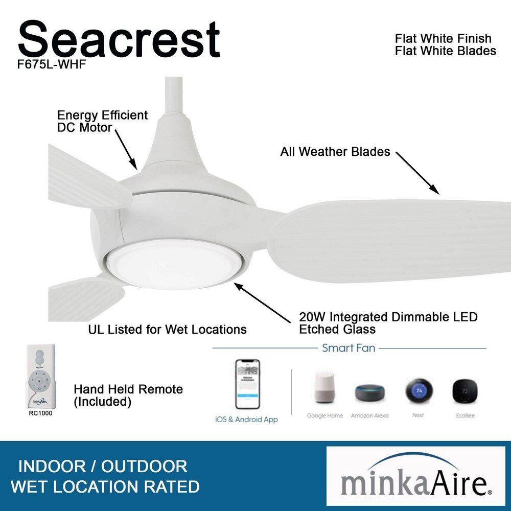 Minka Aire Flat White 60 in. 3-Blade Ceiling Fan 
