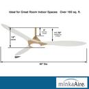 Minka Aire Soft Brass 60 in. 3-Blade Indoor Ceiling Fan 