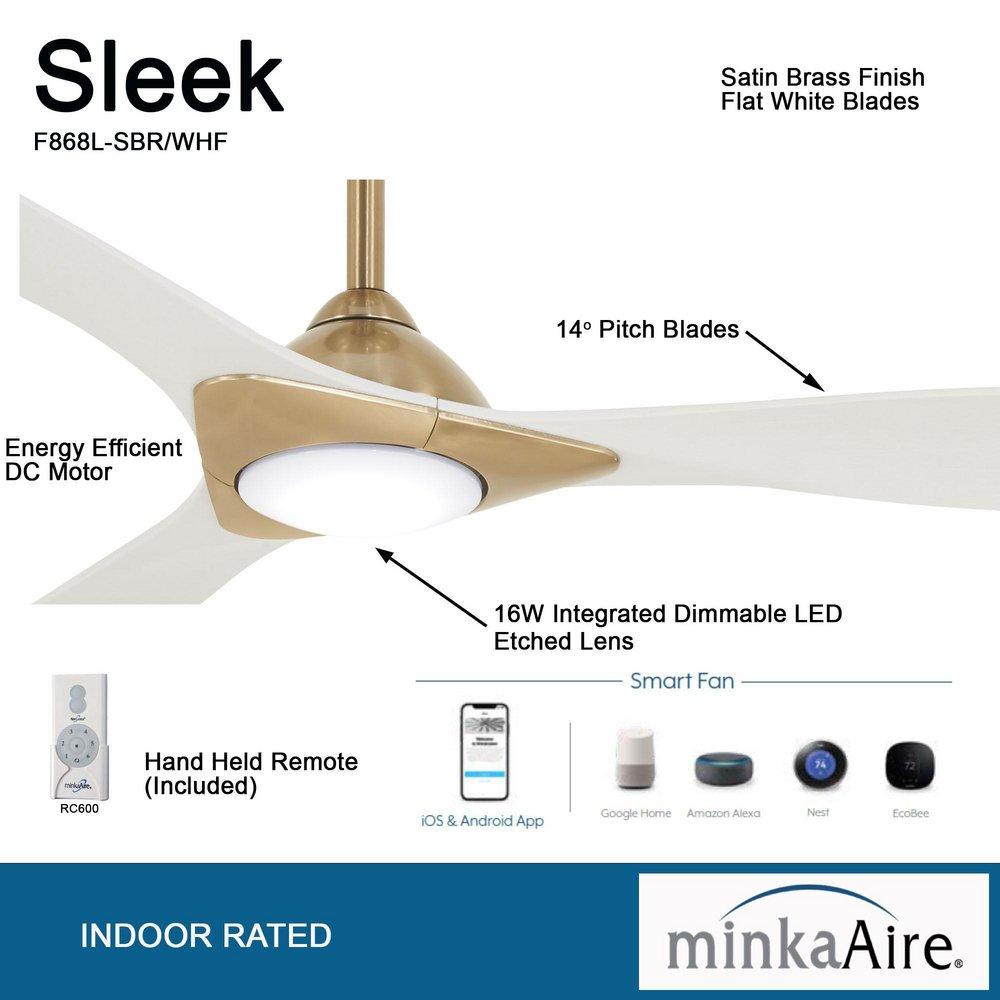 Minka Aire Soft Brass 60 in. 3-Blade Indoor Ceiling Fan 