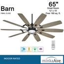 Minka Aire Coal 65 in. 10-Blade Indoor/Outdoor Ceiling Fan 