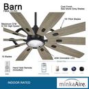 Minka Aire Coal 65 in. 10-Blade Indoor/Outdoor Ceiling Fan 