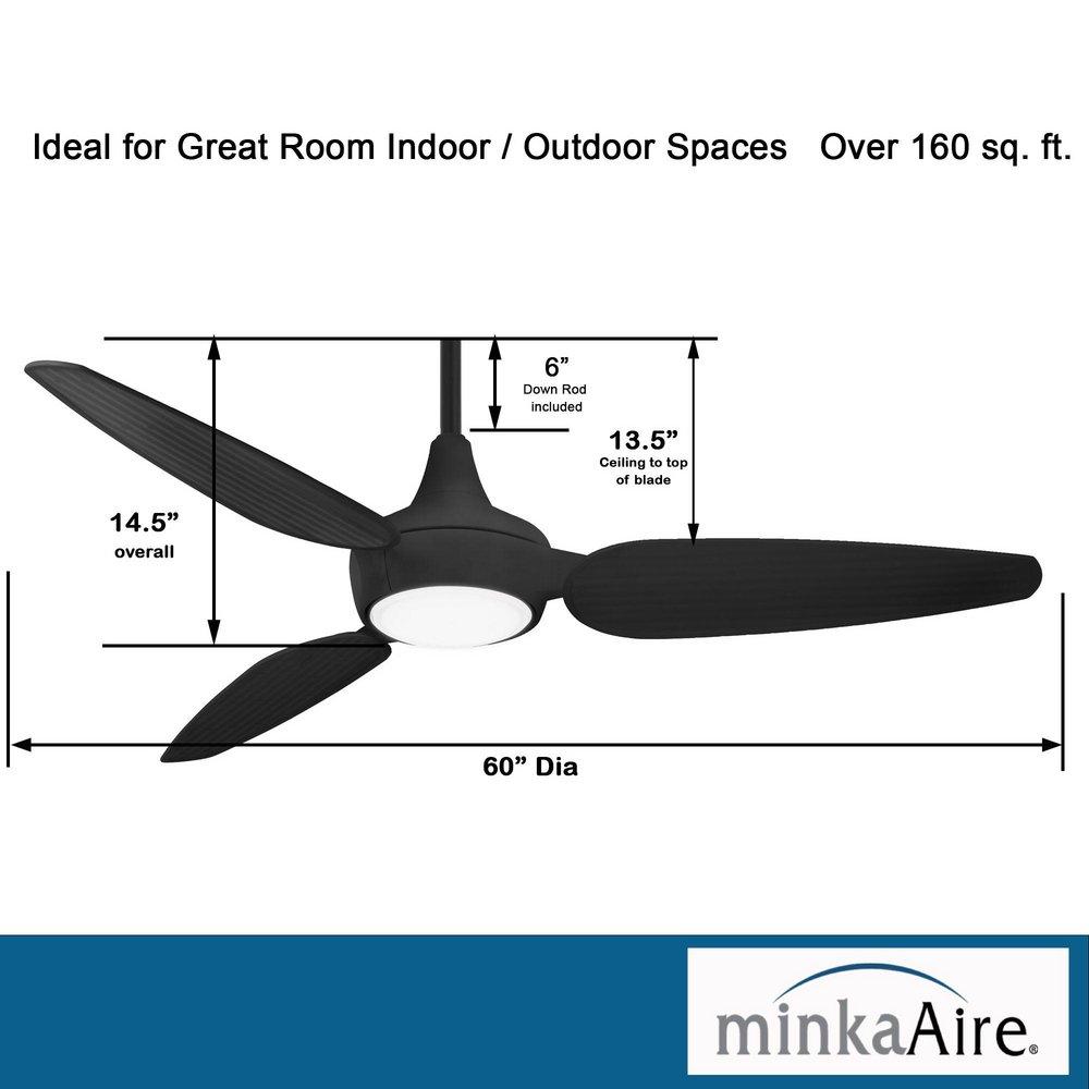 Minka Aire Coal 60 in. 3-Blade Ceiling Fan 