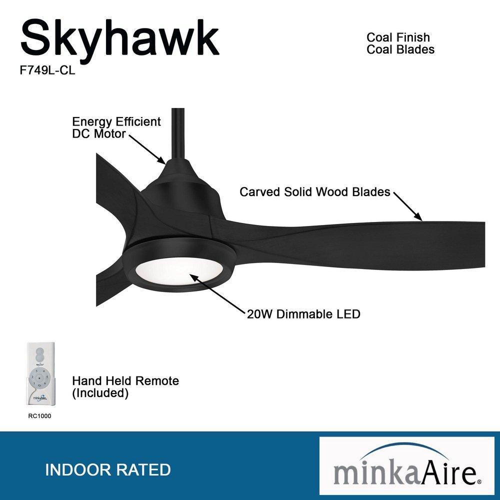 Minka Aire Coal 60 in. 3-Blade Indoor Ceiling Fan 