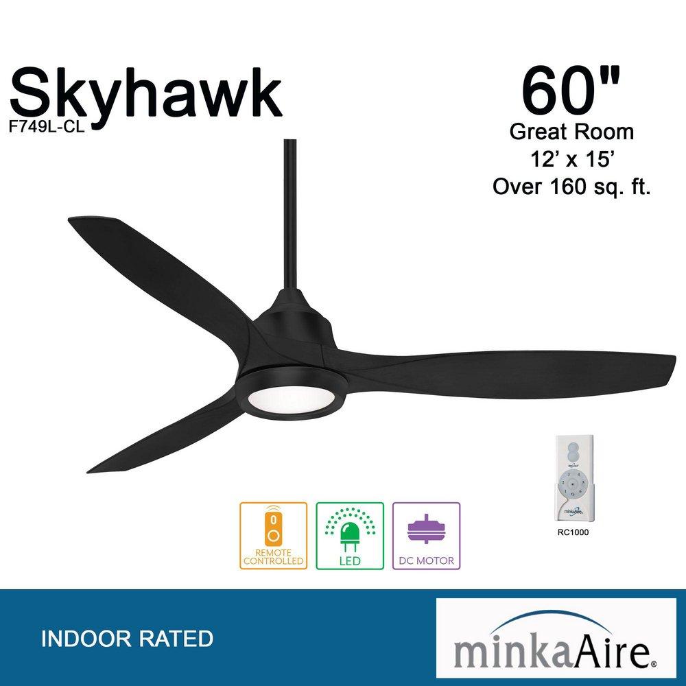 Minka Aire Coal 60 in. 3-Blade Indoor Ceiling Fan 