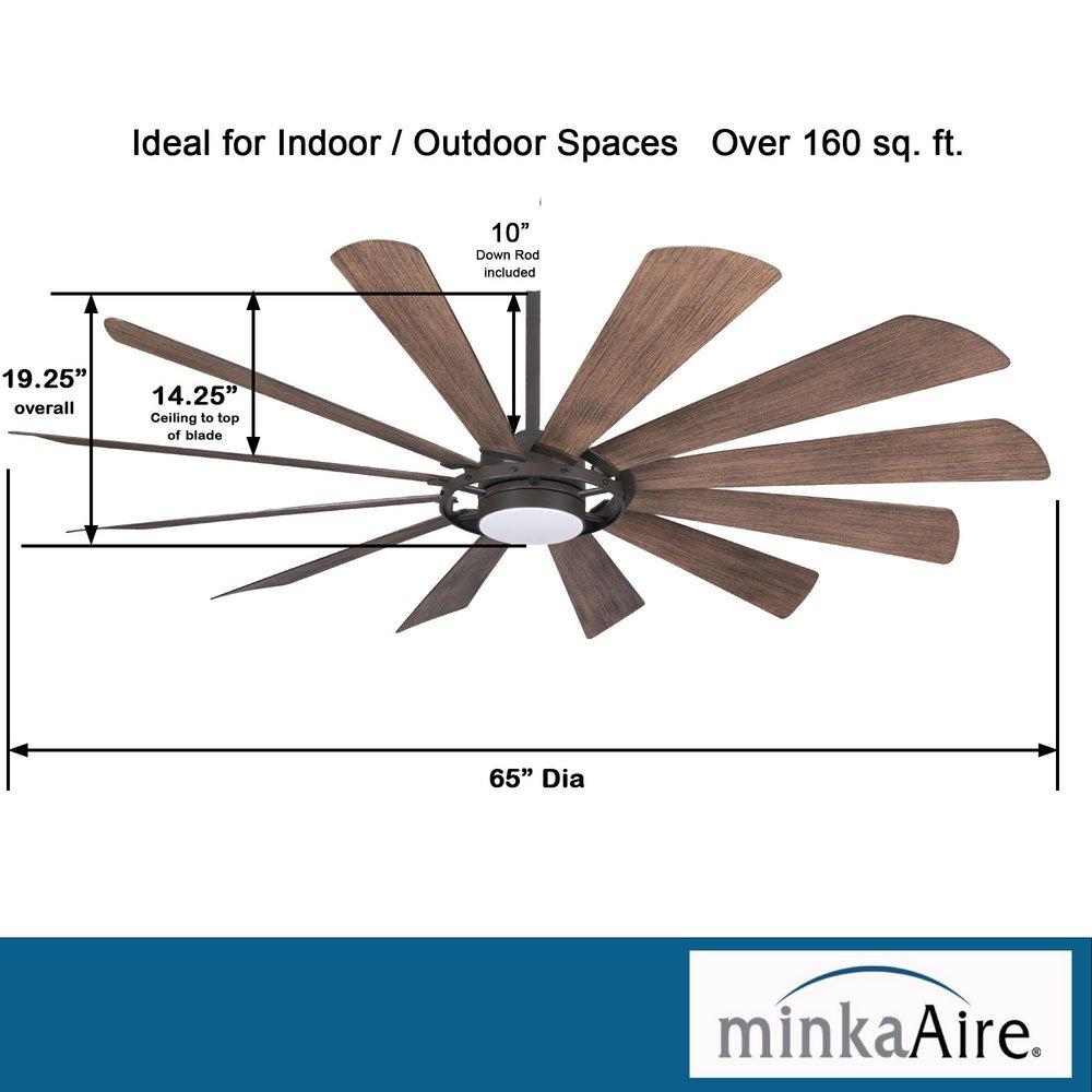 Minka Aire Oil Rubbed Bronze 65 in. 12-Blade Indoor Ceiling Fan 