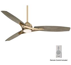 65 in. 3-Blade Outdoor Ceiling Fan in Soft Brass