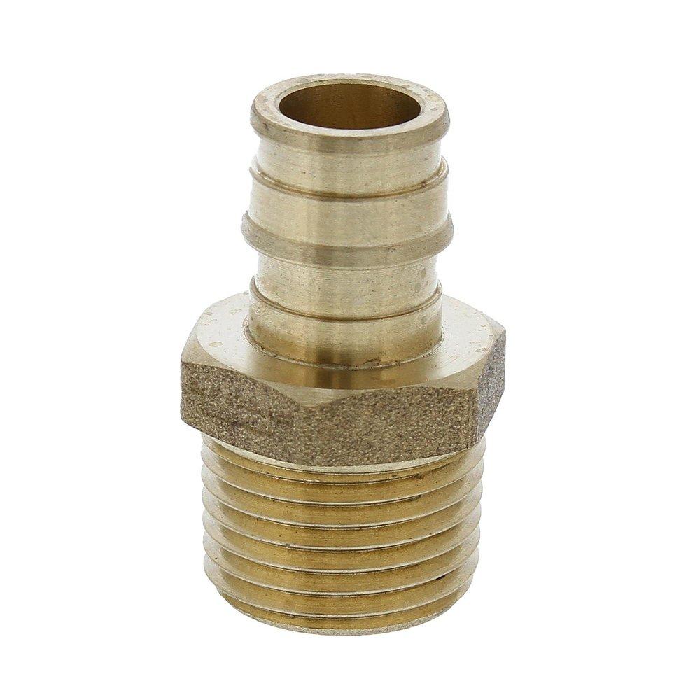 Jones Stephens Brass Brass PEX Expansion x MPT Adapter 