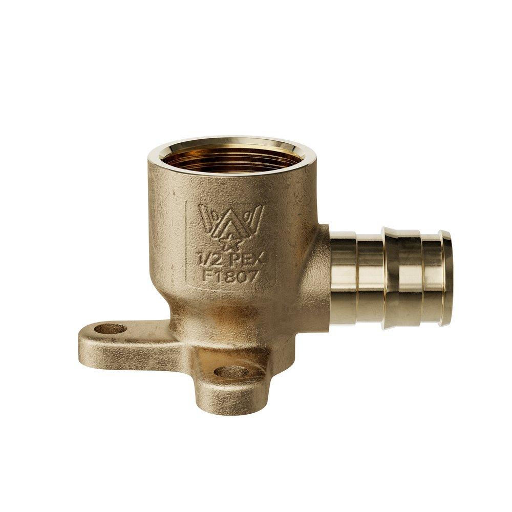 Jones Stephens Brass F1960 x FIPS 90 Degree Brass Straight, Drop Ear, Elbow 