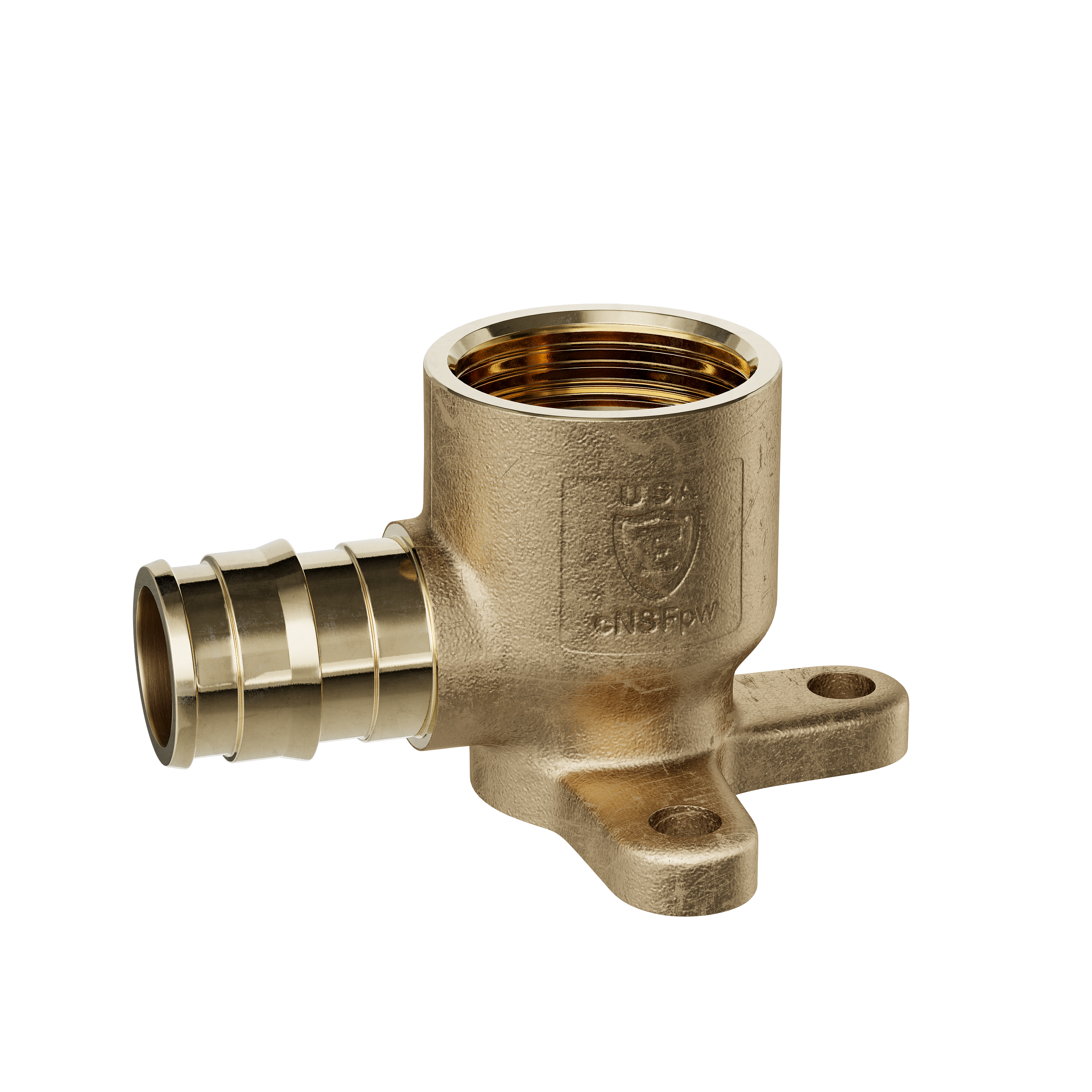 Jones Stephens Brass F1960 x FIPS 90 Degree Brass Straight, Drop Ear, Elbow 