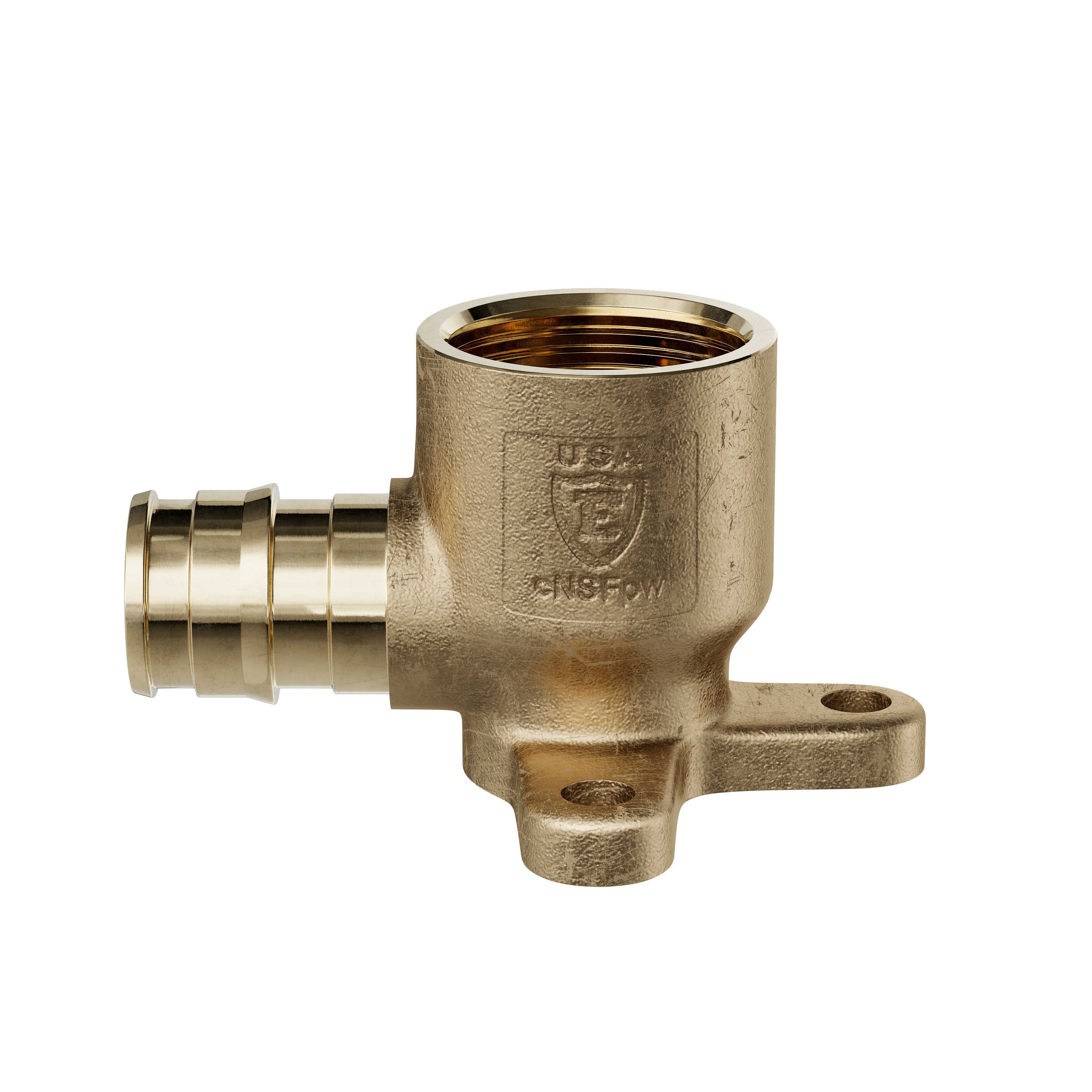 Jones Stephens Brass F1960 x FIPS 90 Degree Brass Straight, Drop Ear, Elbow 