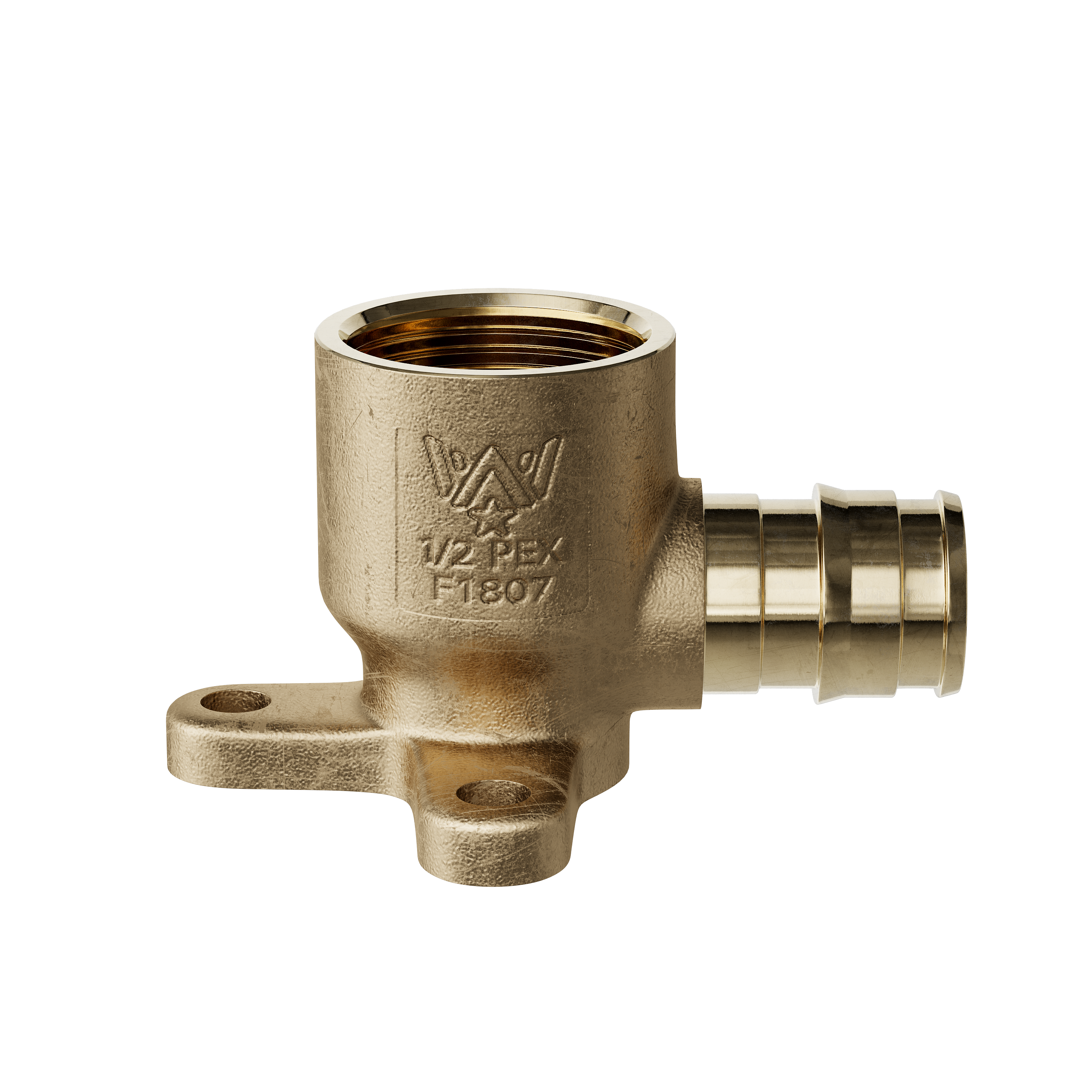 Jones Stephens Brass F1960 x FIPS 90 Degree Brass Straight, Drop Ear, Elbow 