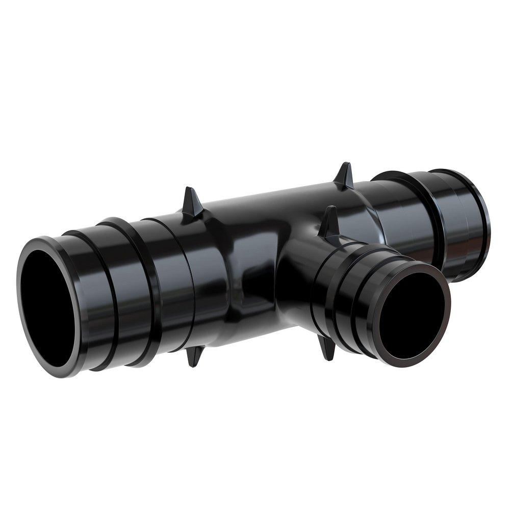 Jones Stephens Black F1960 Reducing Acudel&trade; 22000, Polyphenylsulfone, PEX and Polymer Tee 