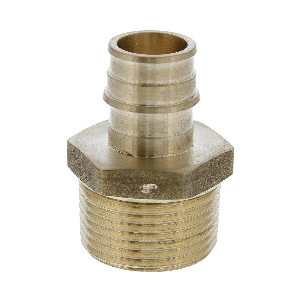 Jones Stephens Brass Brass PEX Expansion x MPT Adapter 