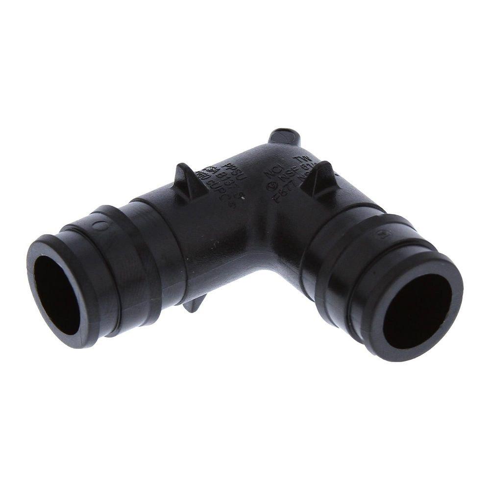 Jones Stephens Black F1960 90 Degree Plastic Straight, Elbow 