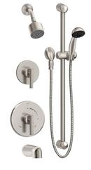 Two Handle Single Function Shower System in Satin Nickel Trim Only