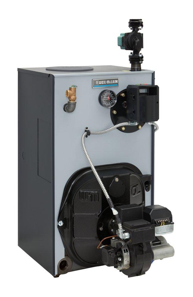 106,000 BTU Output Oil Boiler, with Tankless Heater, Circulator, Less Burner 