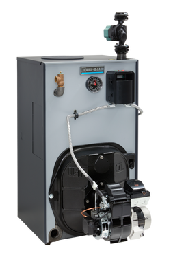 Cast Iron - Hot Water Oil Boiler with Taco 007 Circulator - 122 MBH - 86.2% AFUE (Burner Sold Separately)
