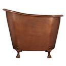 49 HAMMERED COPPER SLPPR CLAWFOOT SOAKING TUB-ANTIQUE COPPER-BLACK DAISY WHEEL DRAIN 