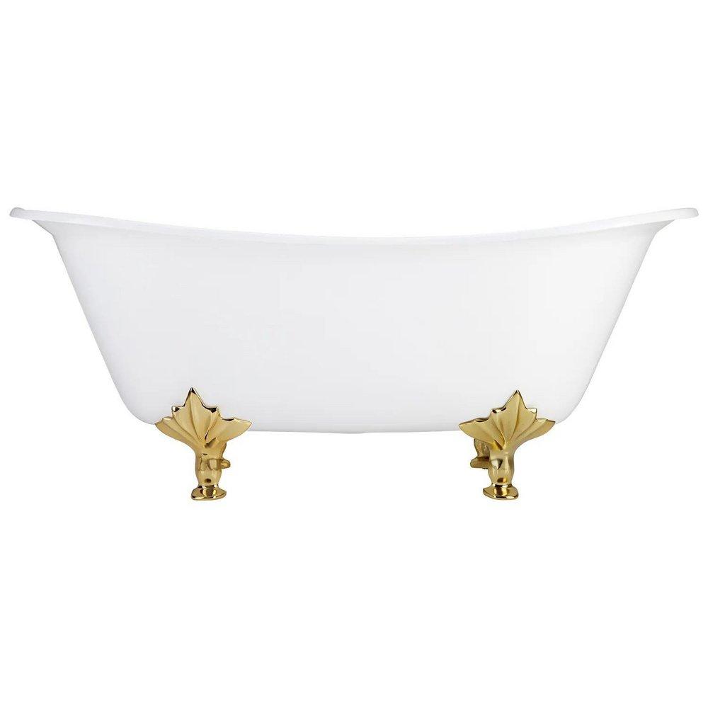 Signature Hardware White 68 x 31-1/2 in. Freestanding Bathtub with Offset Drain in White 
