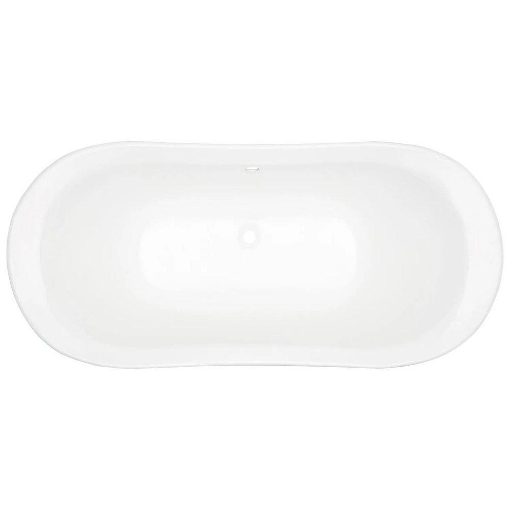 Signature Hardware White 68 x 31-1/2 in. Freestanding Bathtub with Offset Drain in White 